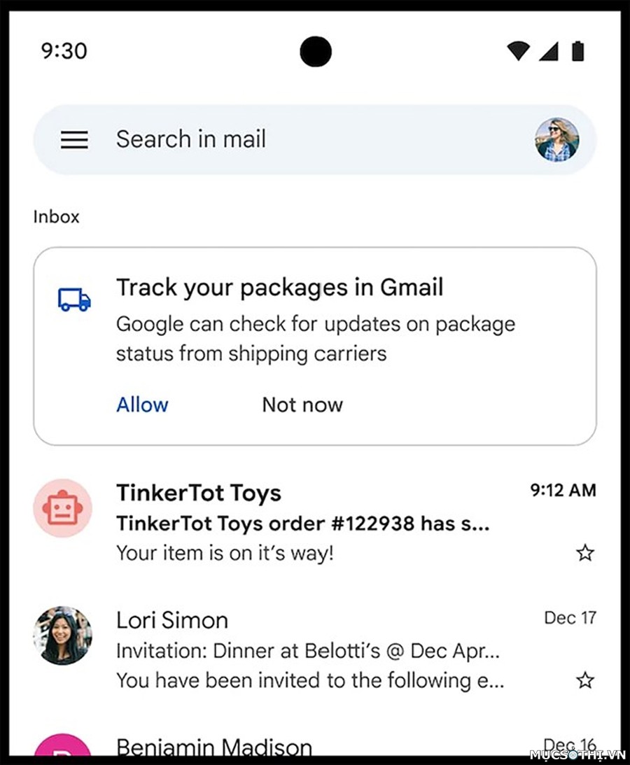 Mục sở thị tính năng mới theo dõi đơn hàng trên Gmail hỗ trợ người dùng săn sale - 09873.09873