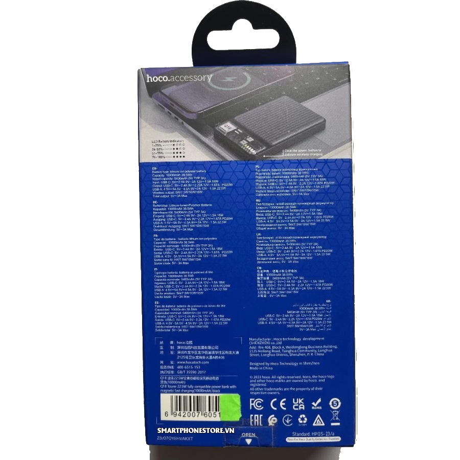 Mục sở thị Pin dự phòng Hoco Q18 Magsafe không dây dung lượng 10000mAh sạc 20W có Deal Giá Tốt - 09873.09873