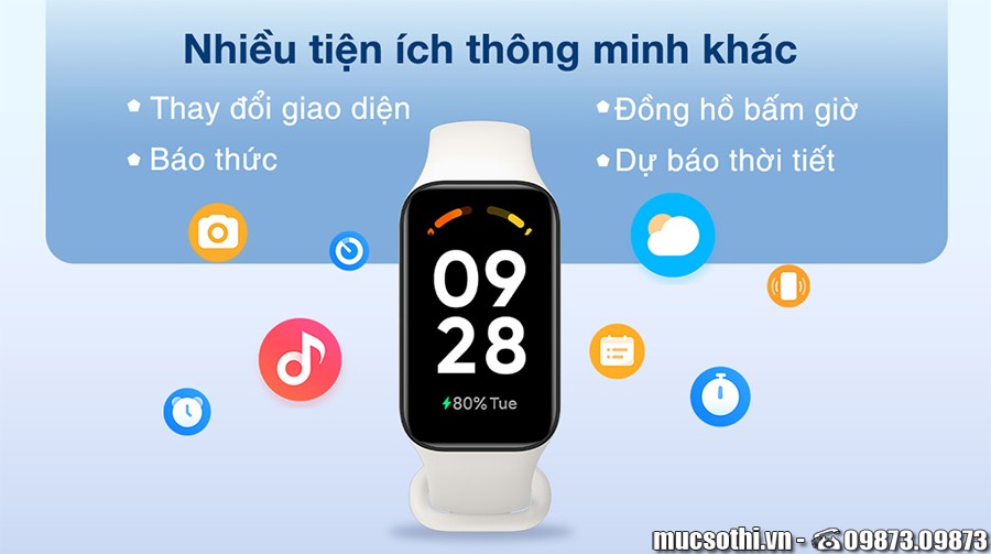 Mục sở thị tất tần tật về vòng tay thông minh Xiaomi Redmiband 2 - 09873.09873