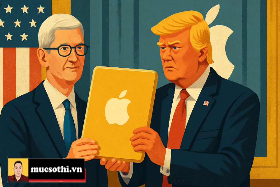 Tim Cook Tặng Trump Cúp Kính Vàng 24K - Cú Hích Đầu Tư 600 Tỷ USD Đưa Apple Vươn tầm Mỹ! - mucsothi.com.vn