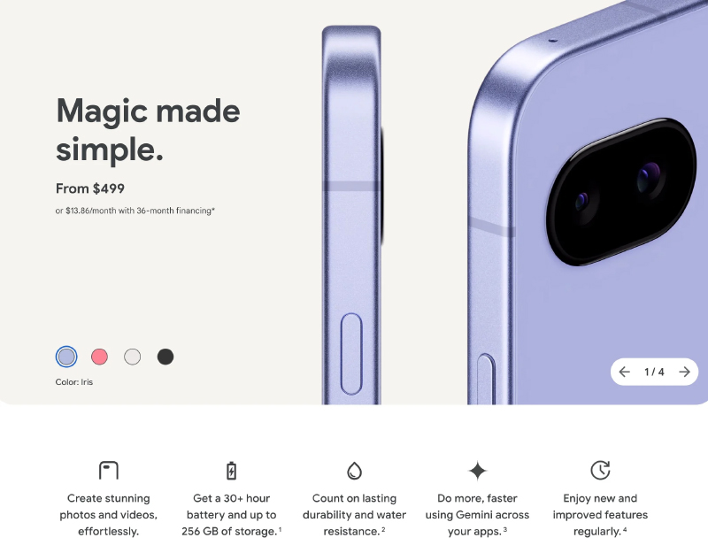 Bóc phốt Google Pixel 9a: Đối thủ mới trong phân khúc tầm trung với giá 12,7 triệu đồng - mucsothi.com.vn