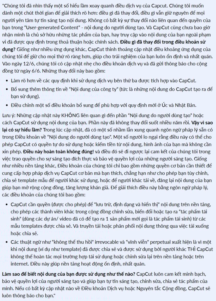 CapCut Drama - Nội Dung Của Bạn Có Thực Sự Là Của Bạn? Bí Mật Đằng Sau Điều Khoản Mới Gây Sốc - mucsothi.com.vn