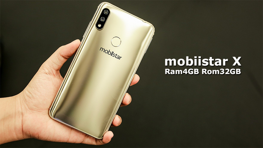 Mobiistar X smartphone màn hình tai thỏ camera kép Ram4GB Rom32GB