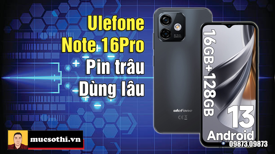 Note 16 Pro mới của Ulefone smartphone - Pin trâu, sử dụng cả ngày - 09175.09195