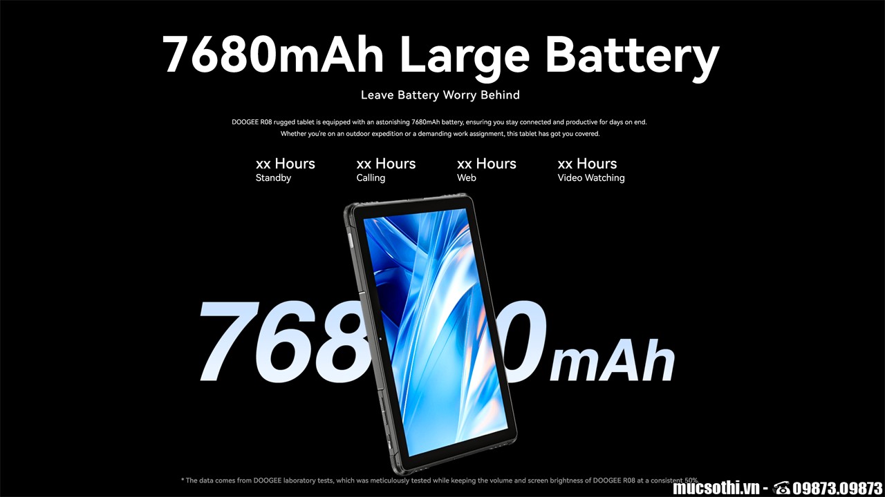 SmartphoneStore.vn - Bán lẻ giá sỉ online giá tốt máy tính bảng siêu bền R08 pin khủng chính hãng Doogee - 09175.09195