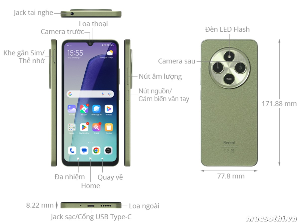 Smartphone Sờ To - Bán lẻ giá sỉ online giá tốt điện thoại Xiaomi Redmi 14C chính hãng - 09175.09195