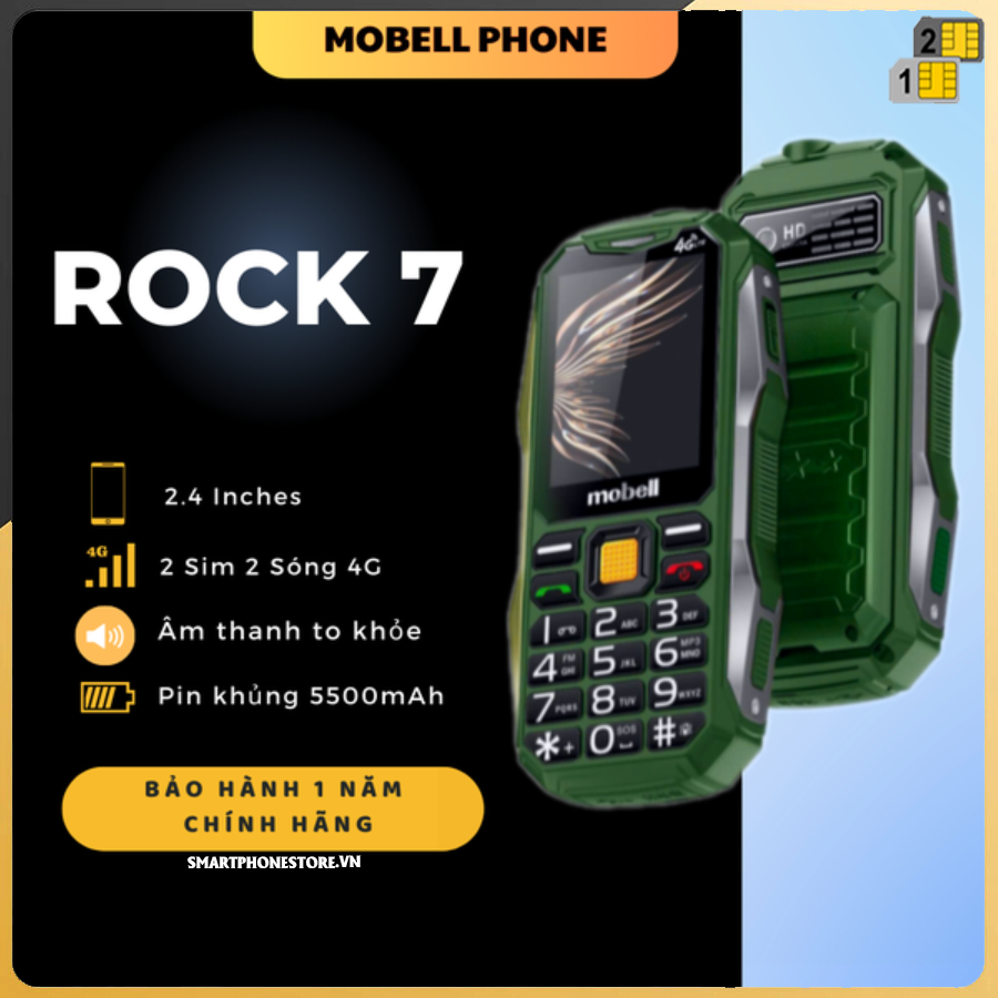 Smartphone Sờ To - Bán lẻ giá sỉ online giá tốt điện thoại 4G Mobell Rock 7 chính hãng - 09175.09195