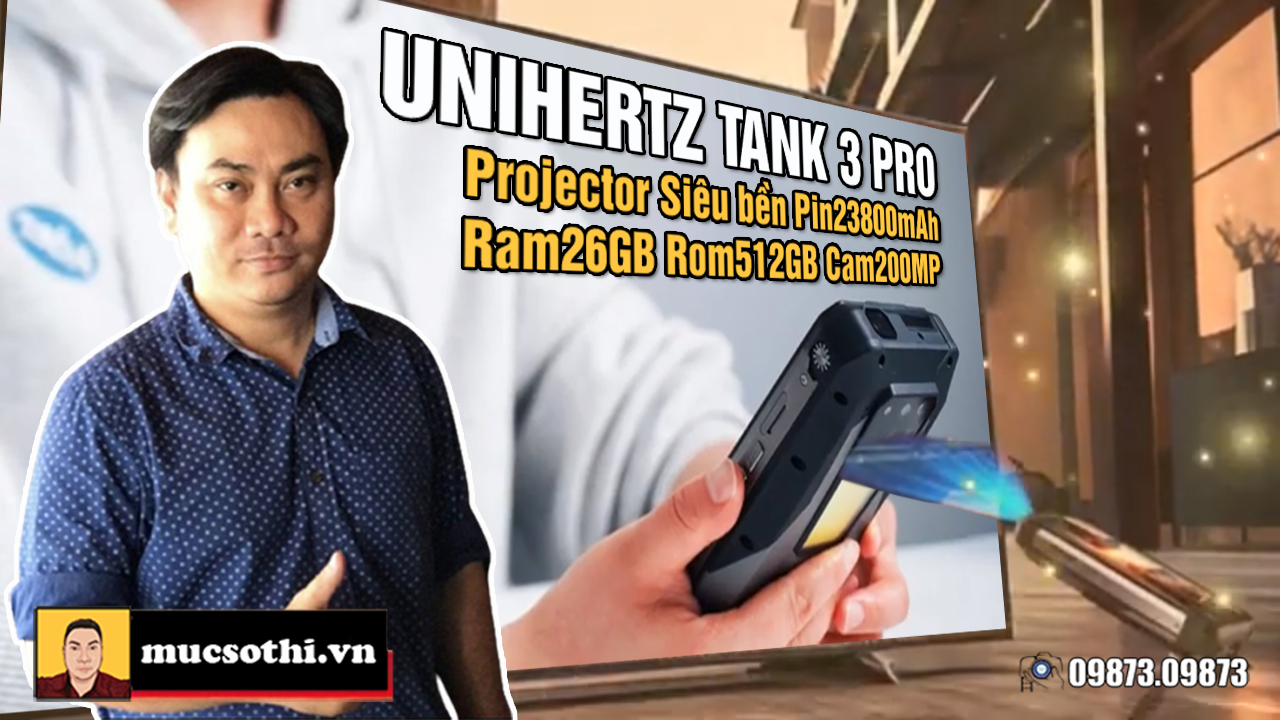 Lộ diện Unihertz Tank 3 Pro - Smartphone 5G siêu Bền, pin Khủng có máy chiếu đầy ấn tượng - mucsothi.com.vn