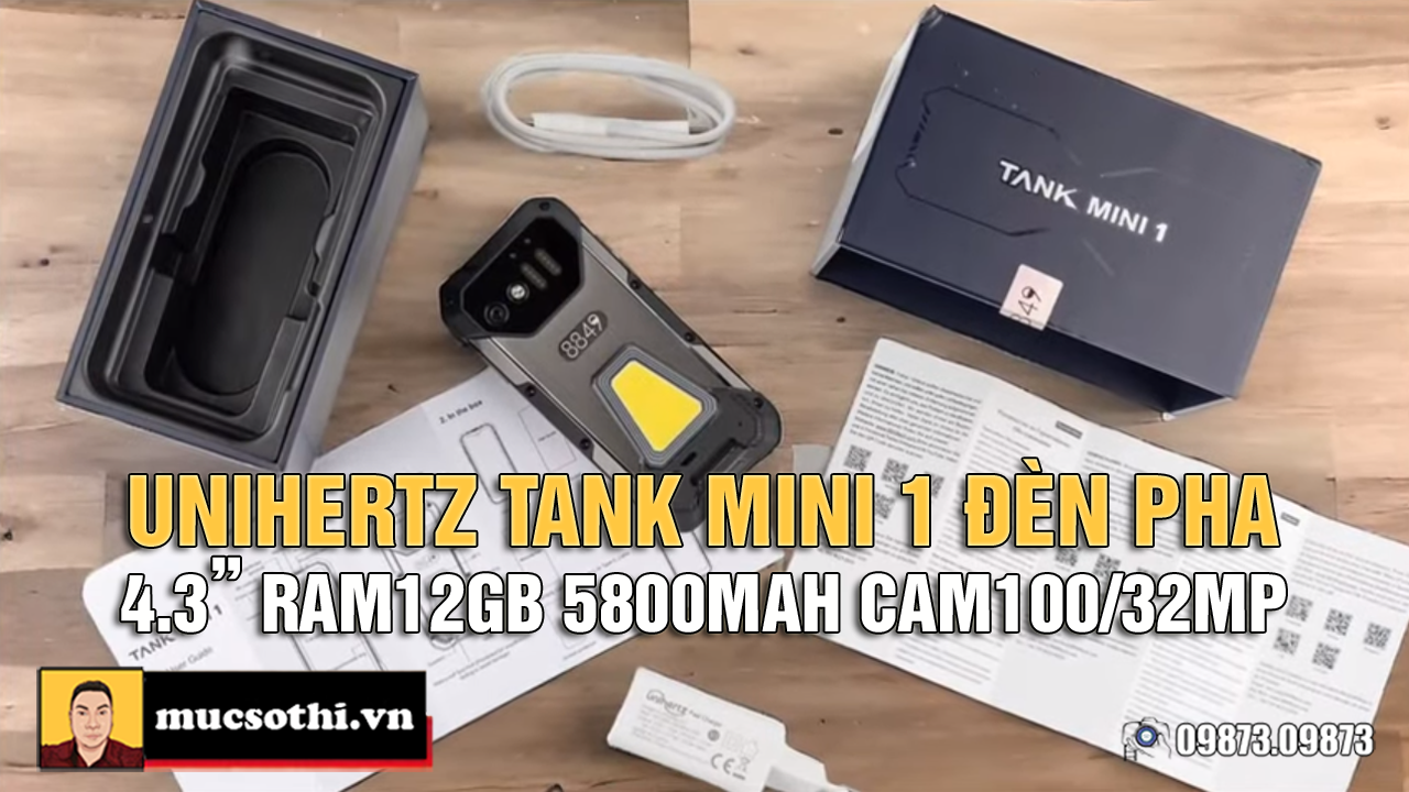 Unihertz Giới Thiệu Tank Mini 1 - Nhỏ Bền Ram12GB Cam100/32MP Đèn Pha Sáng và Pin 5800mAh - 09873.09873