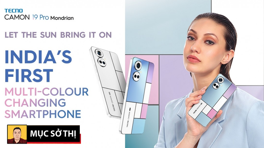 Tecno ra mắt smartphone Camon 19 Pro Mondrian với màu sắc thay đổi độc đáo - 09873.09873