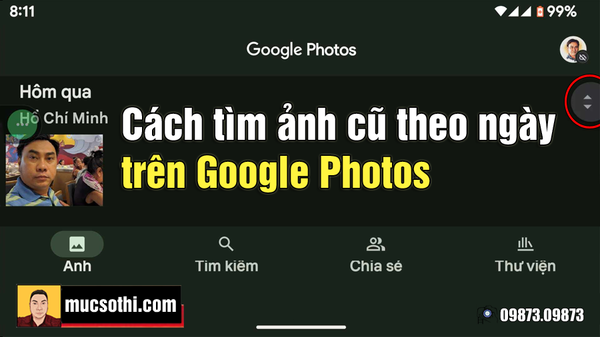 Mục sở thị cách tìm ảnh và video nhanh theo ngày trên Google Photos