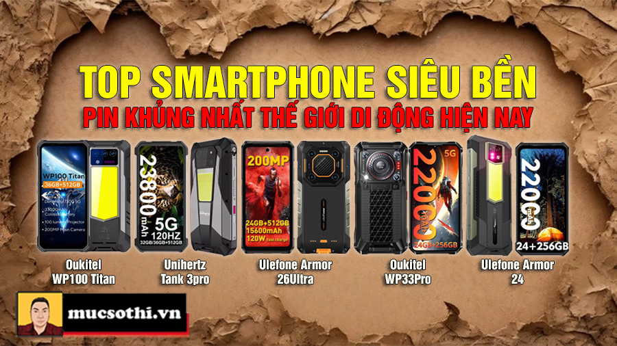 Top 5 Smartphone Siêu Bền Pin Khủng Trên 15.000mAh Bán Chạy Nhất Việt Nam: Oukitel WP33Pro Vô Địch, Khan Hàng Vẫn 