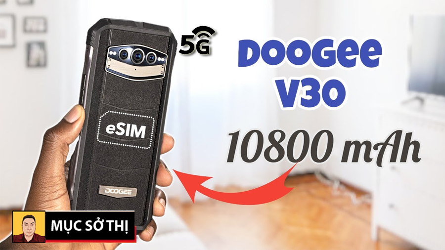 Mục sở thị Doogee V30 siêu bền 5G pin 10800mAh 4camera108MP hồng ngoại Ram15GB - 09175.09195