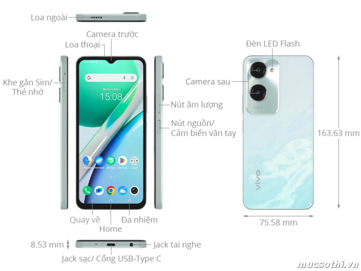 Smartphone Sờ To - Bán lẻ giá sỉ online giá tốt điện thoại Vivo Y18 Ram8GB chính hãng - 09175.09195