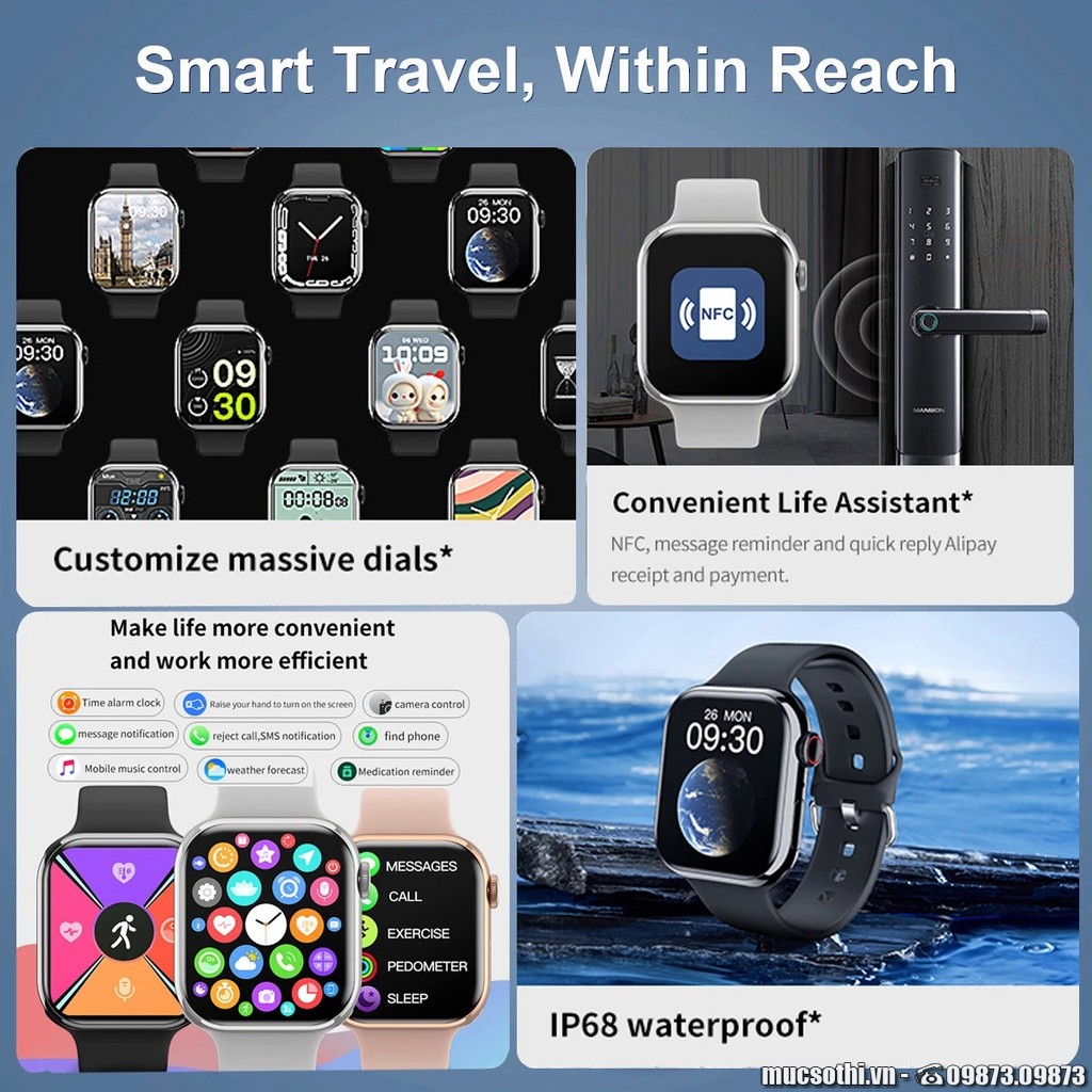 Smartphone Sờ To - Bán lẻ giá sỉ online giá tốt đồng hồ thông minh Smartwatch W9Pro Gen5 - 09873.09873