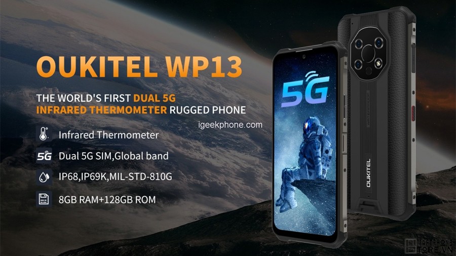 Mục sở thị WP13 chiếc smartphone 5G siêu bền pin trâu vừa được Oukitel tung ra thị trường - 09873.09873