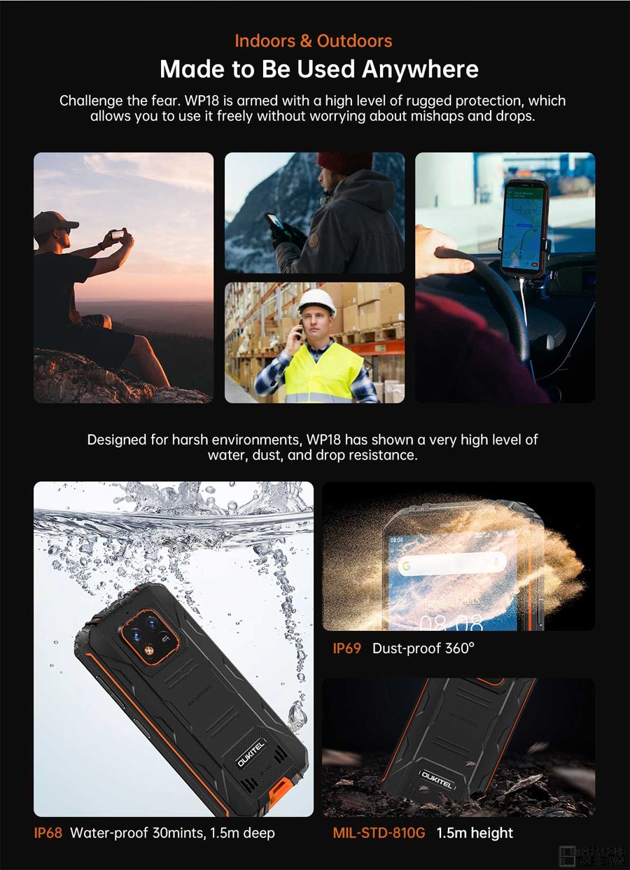 Mục sở thị tất tần tật về smartphone siêu bền WP18 pin khủng 12500mAh của Oukitel nha - 09873.09873