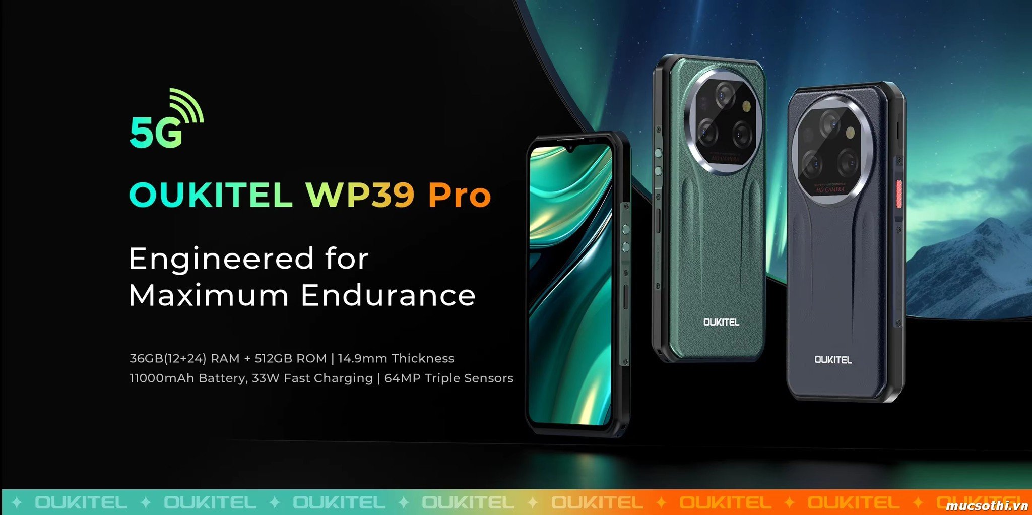 Smartphone Sờ To - Bán lẻ giá sỉ online giá tốt điện thoại Oukitel WP39Pro 5G chính hãng - 09175.09195