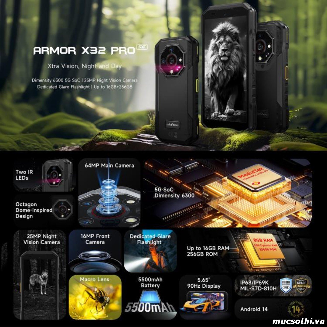 Smartphone Sờ To - Bán lẻ giá sỉ online giá tốt điện thoại Ulefone Armor X32Pro 5G chính hãng - 09175.09195