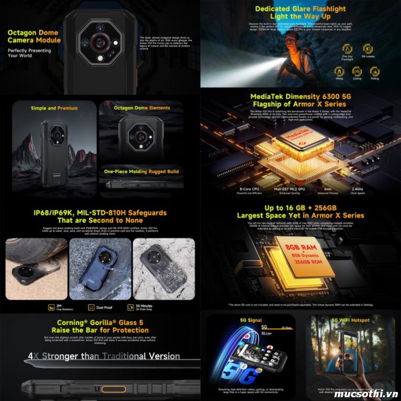 Smartphone Sờ To - Bán lẻ giá sỉ online giá tốt điện thoại Ulefone Armor X32Pro 5G chính hãng - 09175.09195