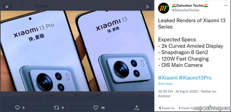 Rò rỉ thông tin hình ảnh mặt trước và sau Xiaomi 13 với 13 Pro gây nhiều đồn đoán - 09873.09873