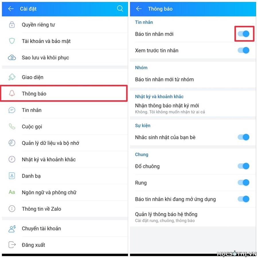 Mục sở thị cách thay đổi âm báo Zalo cho từng cuộc chat và trò chuyện đơn giản - 09873.09873