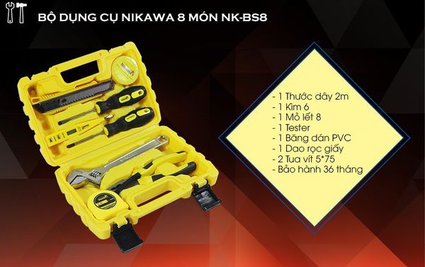 bộ dụng cụ 8 món nikawa