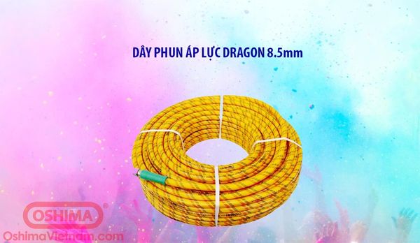 Dây phun áp lực Dragon 8.5mm x 50m được làm bằng nhựa PVC cho độ đàn hồi cao