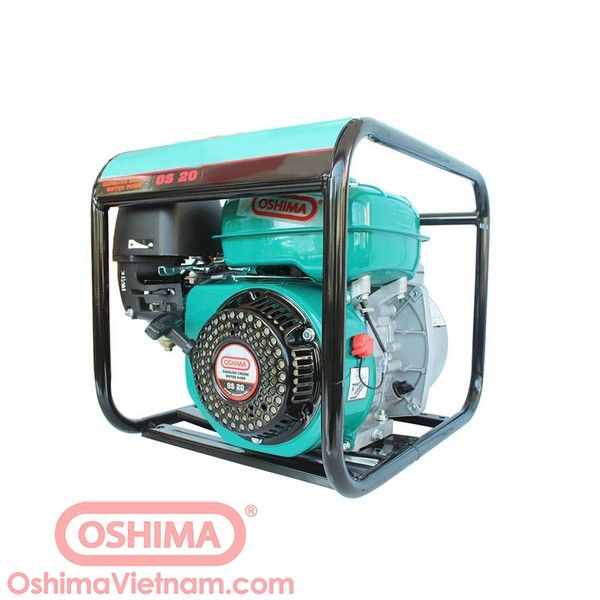 Máy bơm nước Oshima OS20 dễ dàng khởi động bằng cách giật nổ, sử dụng bình xăng con giúp máy tiết kiệm xăng hơn so với các dòng máy khác