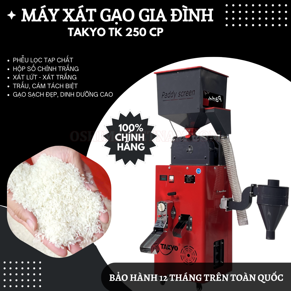Máy xát gạo Takyo TK 250 CP chính hãng