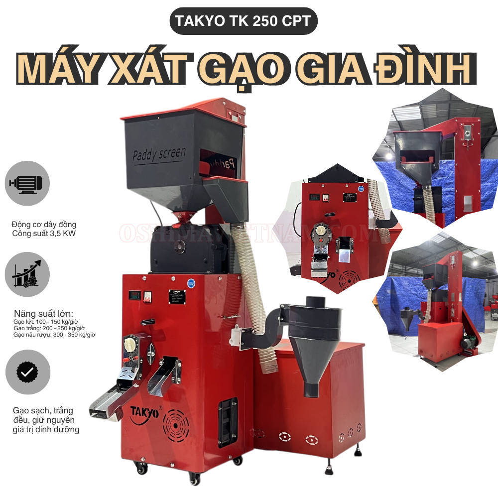 Máy xay xát gạo Takyo TK 250 CPT chính hãng