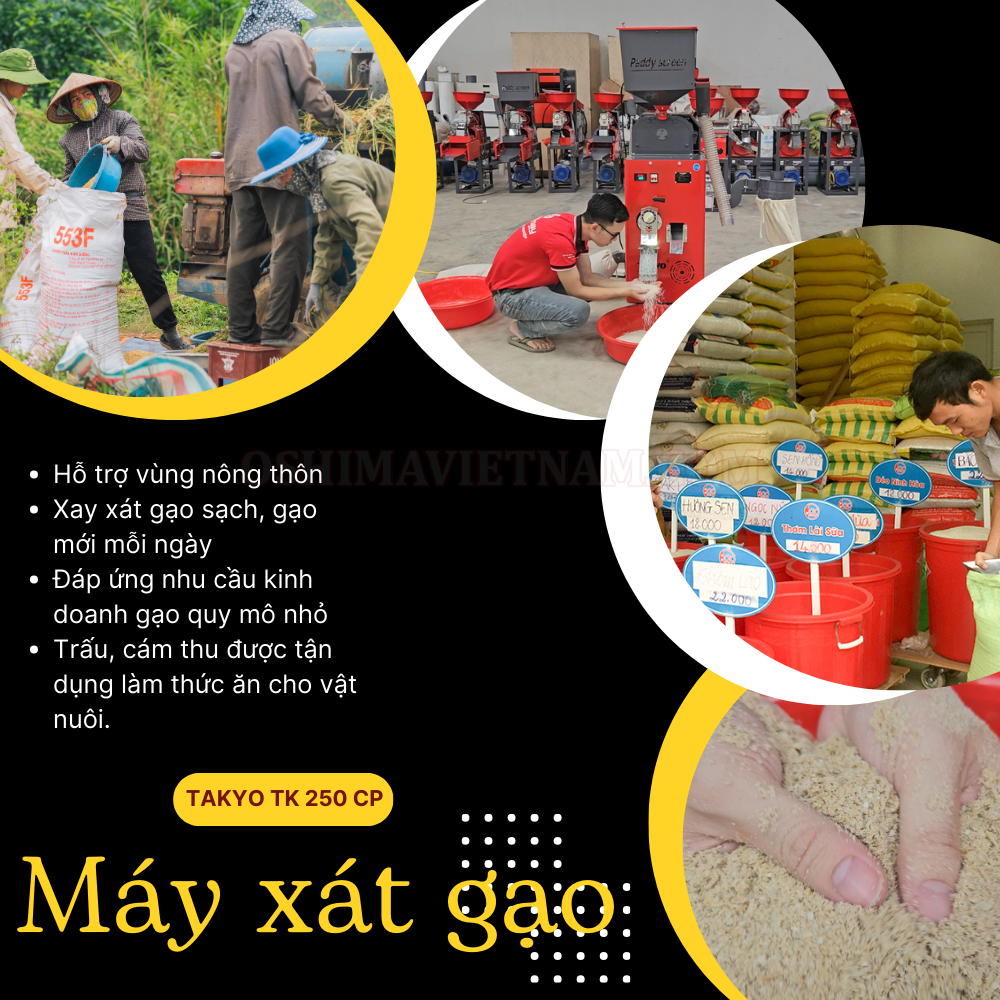 Ứng dụng rộng rãi của máy xát gạo gia đình Takyo TK 250 CP