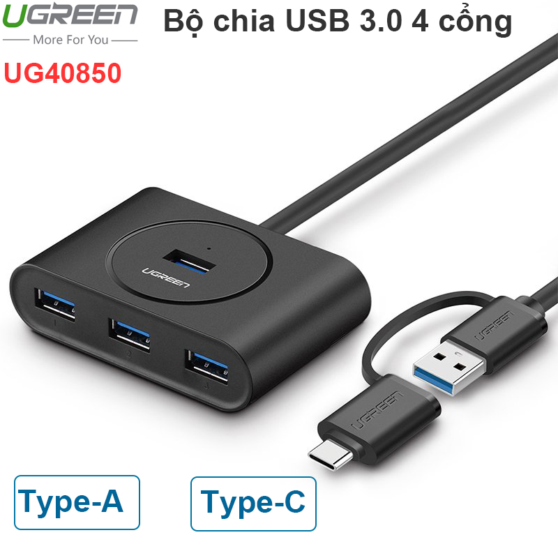 bo chia cong usb 3.0 ugreen 40850