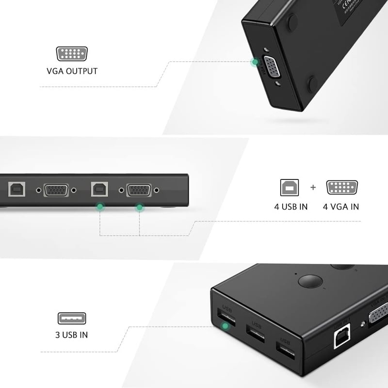 kvm 4 port vga ugreen 50280