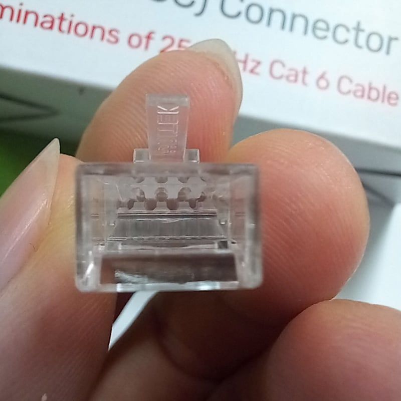 Hạt mạng, đầu bấm mạng RJ45 CAT6 UTP Unitek  Y-OT19TP ( hộp 100 hạt )