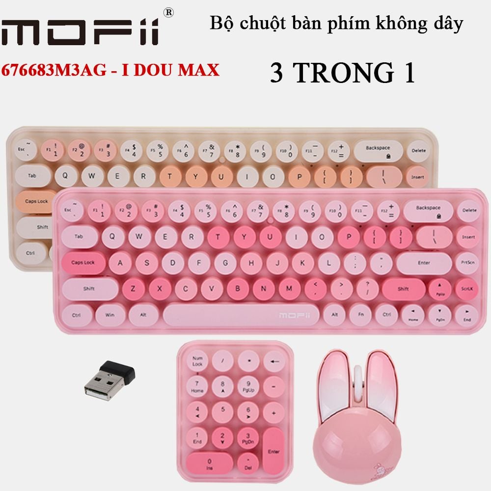 Bộ chuột bàn phím không dây 3 trong 1 mofii i Dou Max