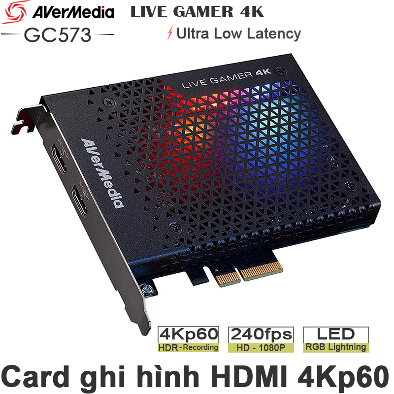 card ghi hinh hdmi V2.0 4kp60 HDR Avermedia GC573