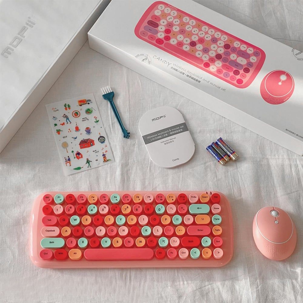 Bộ bàn phím chuột không dây nhiều màu chính hãng Mofii CANDY