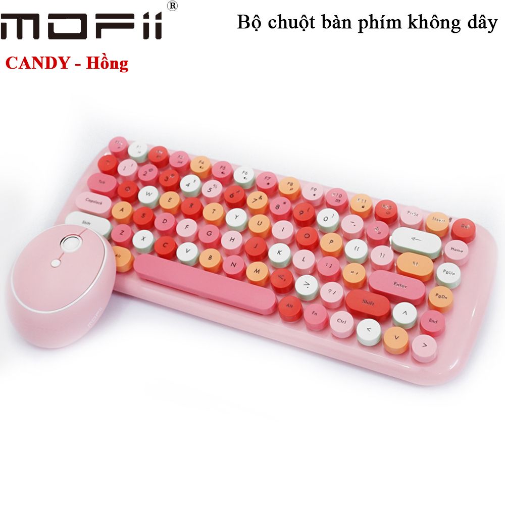 Bộ bàn phím chuột không dây nhiều màu chính hãng Mofii CANDY