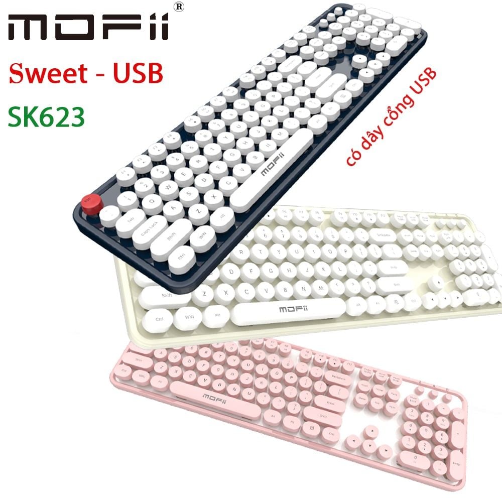 Bàn phím giả cơ full size có dây Mofii Sweet SK623 - Wired keyboard