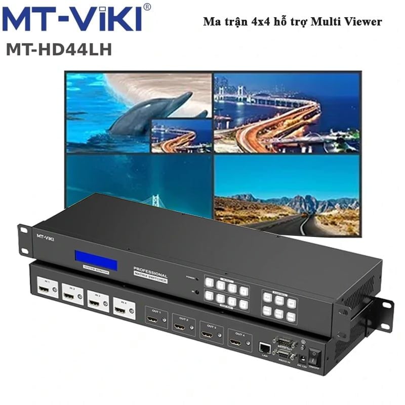Bộ chia màn hình ma trận 4x4 hỡ trợ Multi View MT-Viki MT-HD44LH