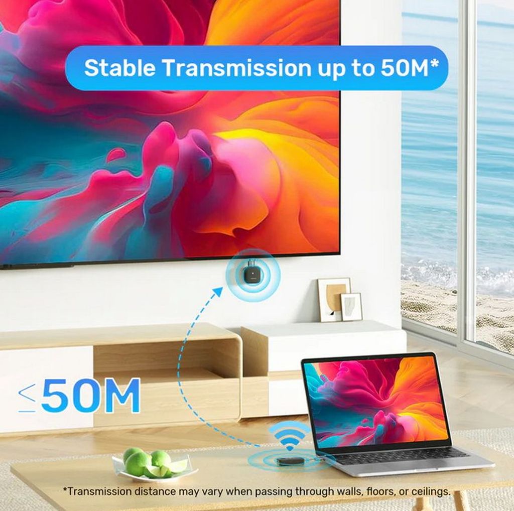 Bộ chuyển USB Type C ra HDMI không dây Unitek V1184A01 50M