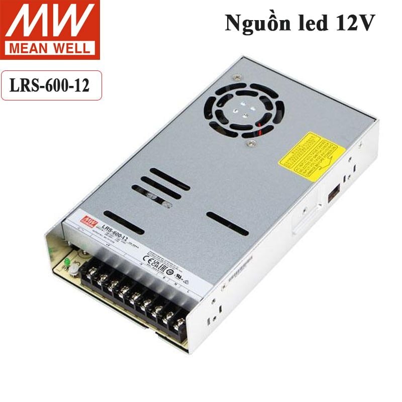 Bộ nguồn tổ ong 12V-50A chính hãng Meanwell LRS-600-12
