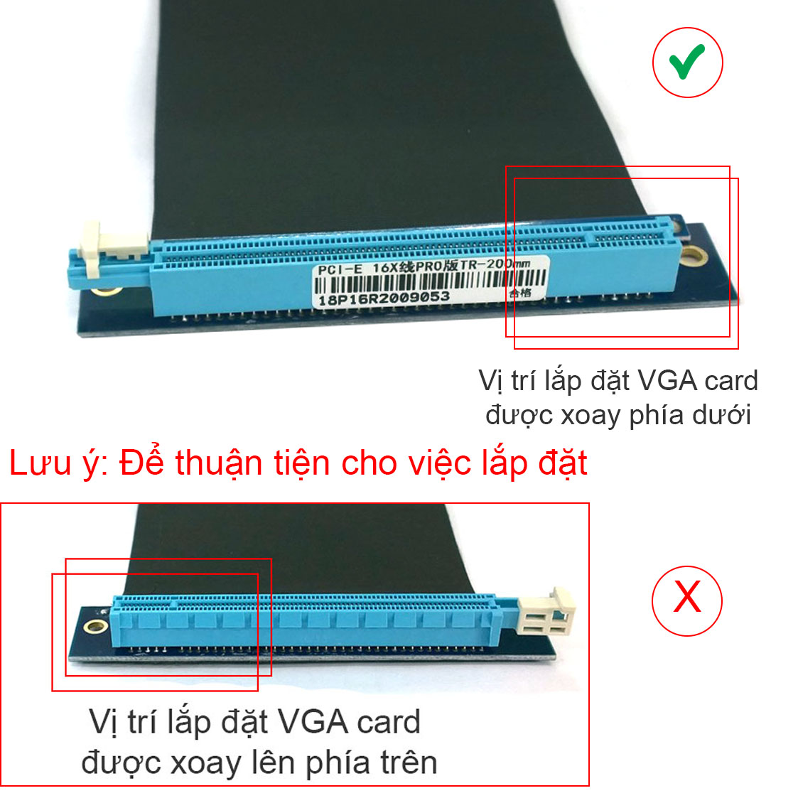 day riser noi dai khe cam pci-e 16x