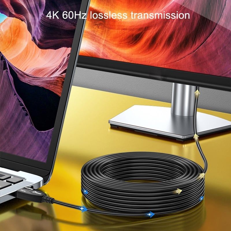 Cáp HDMI 2.0 sợi quang chuẩn 4K@60Hz chính hãng Dtech dài từ 2M đến 100M