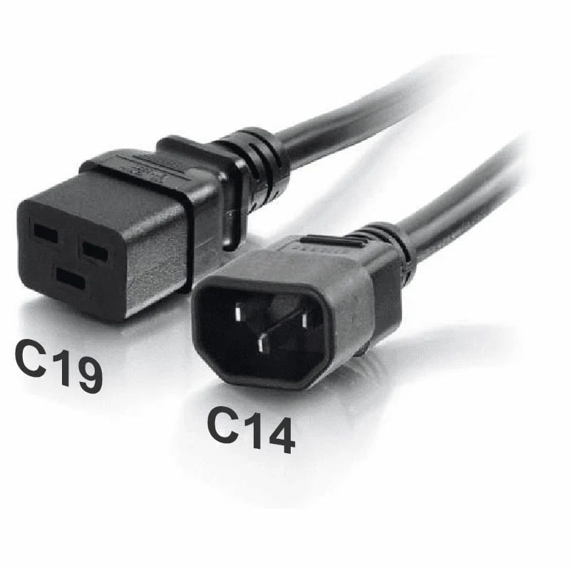 Dây cáp nguồn UPS C14-C19 lõi đồng 3x1.0mm² dài 1.8 mét và 3 mét