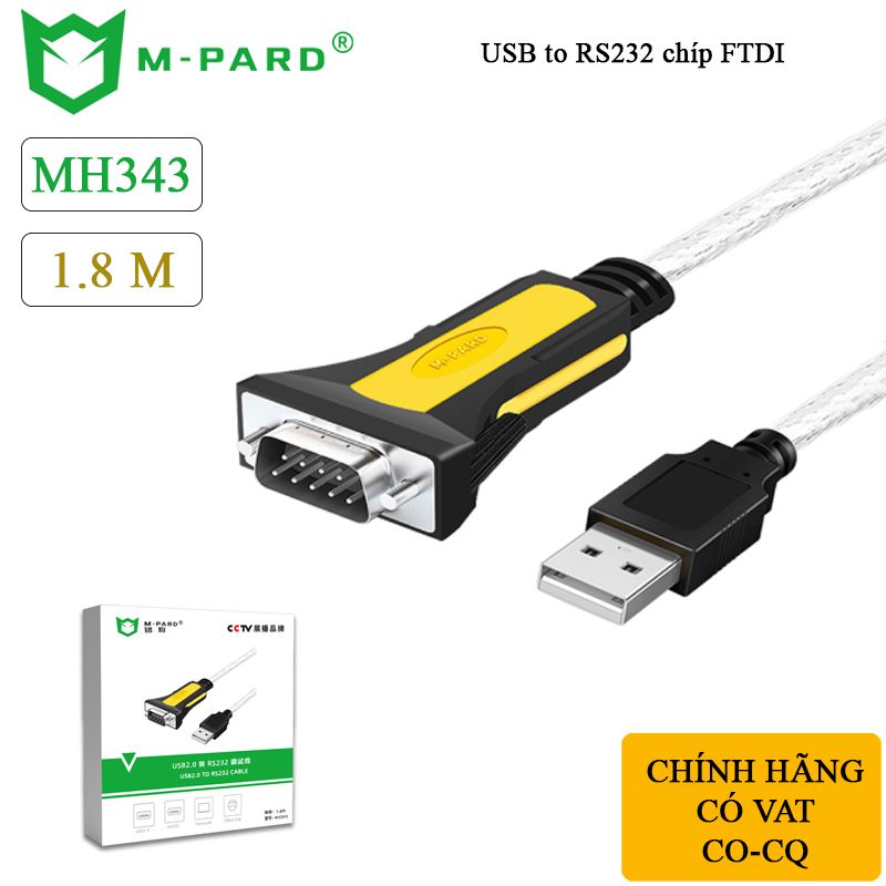 USB to COM DB9 RS232 chip FTDI dài 1,8M M-PARD MH343