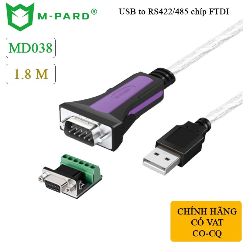 USB to COM RS485/422 chip FTDI M-PARD MD038 dài 1.8M