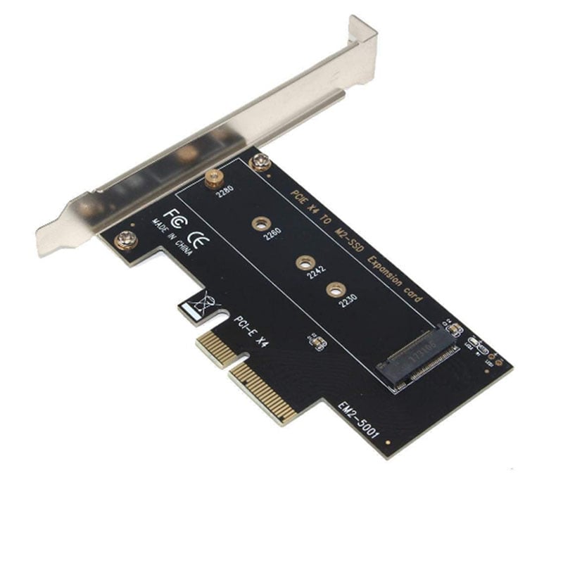 card pci-e 4x ra m.2 vnme ngff m key ssu-em2-5001