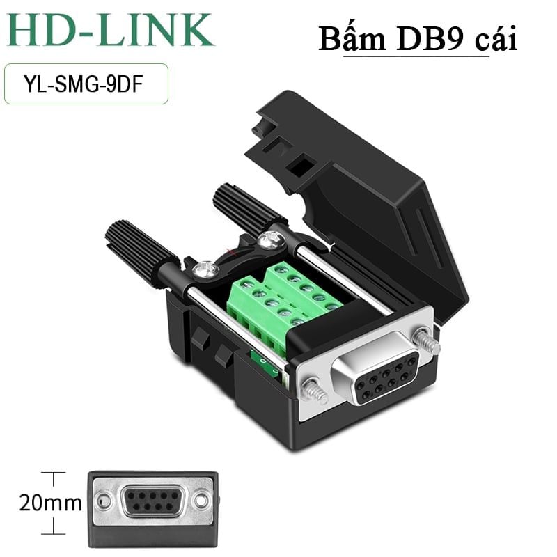 Đầu bấm COM DB9 RS232 HD-Link HD-Link YL-SMG-09MF